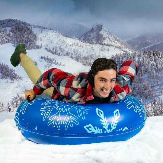 SnowCandy 48" Heavy Duty Pro Edition Deluxe Inflatable Snow Tube